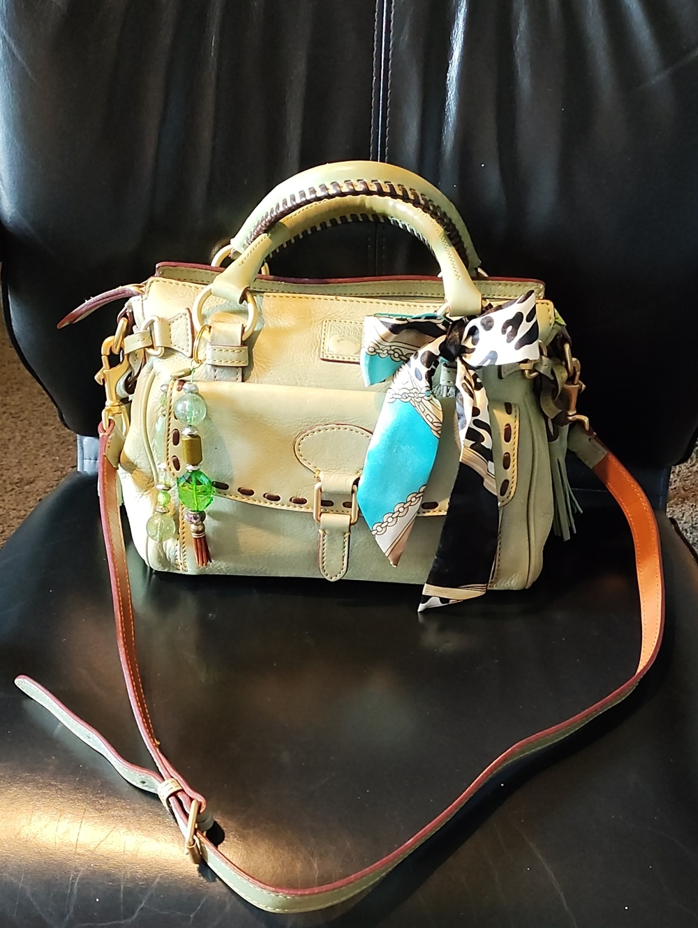 Dooney & Bourke Florentine Front Pocket Satchel, a premium leather handbag